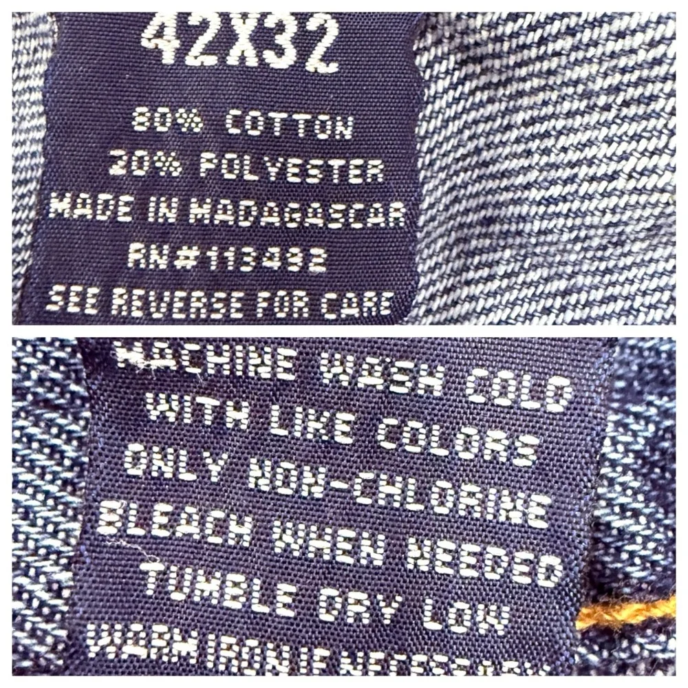 Full Blue Mens Carpenter Jeans 42x32 NWT Workwear Utility Pocket Durable Relaxed